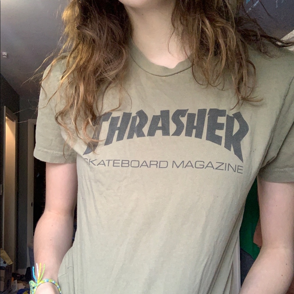 army green thrasher t-shirt